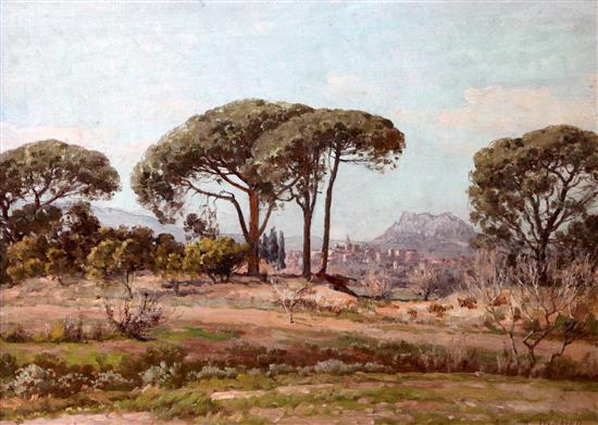William Baptiste Baird (1847-1917) St Victoire 13 x 18in.
